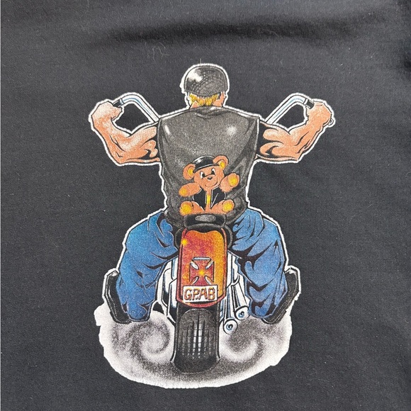 Vintage Toy Run Biker Hoodie Size XL - Picture 5 of 6